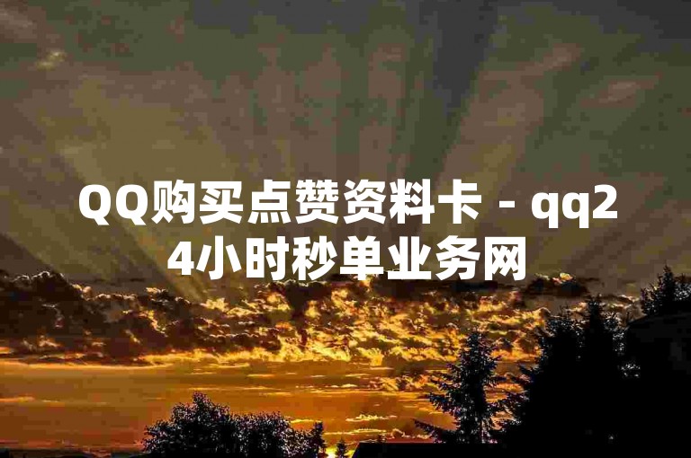 QQ购买点赞资料卡 - qq24小时秒单业务网