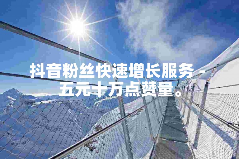 抖音粉丝快速增长服务 - 五元十万点赞量。