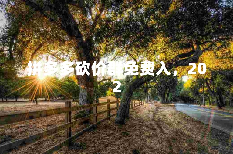 拼多多砍价群免费入，2025年微信助力多多软件。