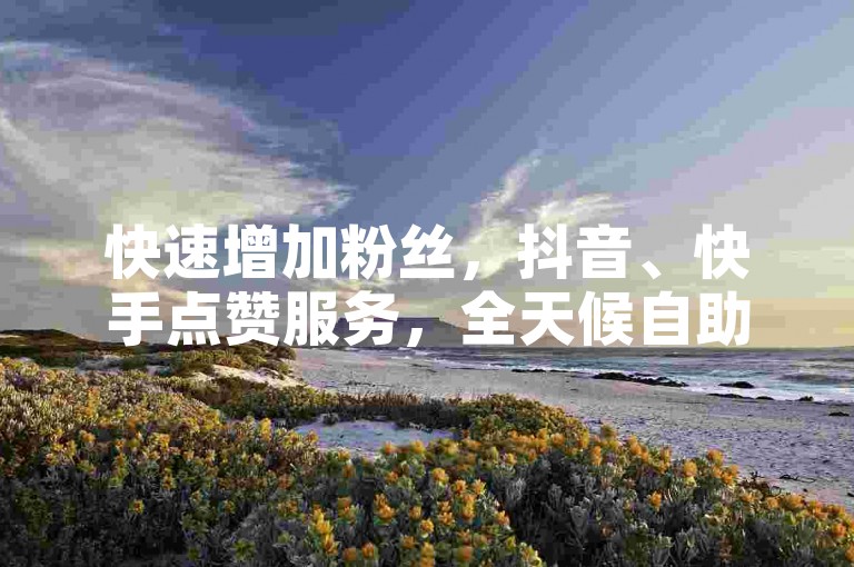 快速增加粉丝，抖音、快手点赞服务，全天候自助下单平台。