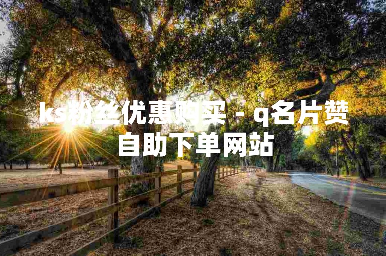 ks粉丝优惠购买 - q名片赞自助下单网站