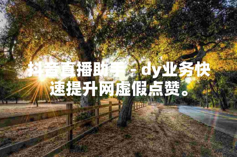 抖音直播助手 - dy业务快速提升网虚假点赞。