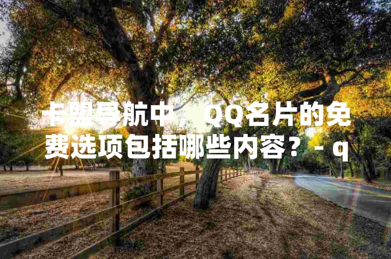 卡盟导航中，QQ名片的免费选项包括哪些内容？- qq黑科技查询绑定 - 冰点卡盟提供信息。