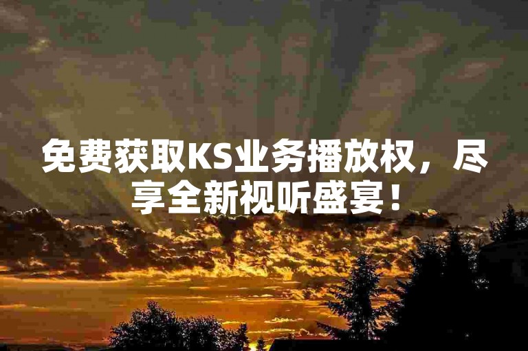 免费获取KS业务播放权，尽享全新视听盛宴！