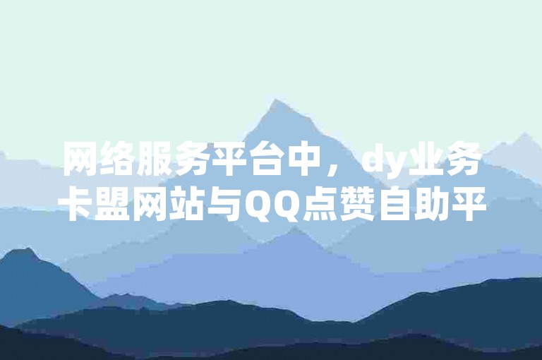 网络服务平台中，dy业务卡盟网站与QQ点赞自助平台均提供便捷的在线服务。