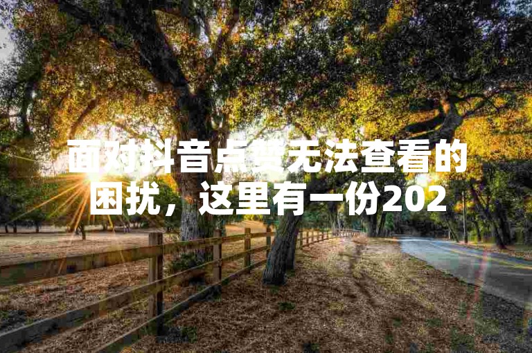 面对抖音点赞无法查看的困扰，这里有一份2025年必学的独家解决方案，助你轻松破解难题！