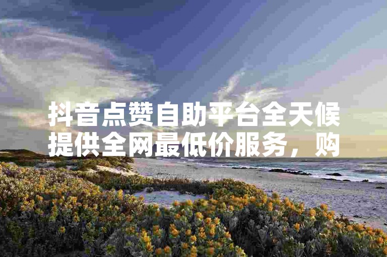 抖音点赞自助平台全天候提供全网最低价服务，购买一个拥有1000粉丝的抖音账号。