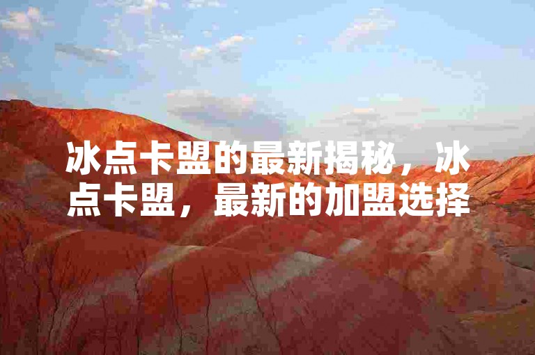 冰点卡盟的最新揭秘，冰点卡盟，最新的加盟选择！2024必学。