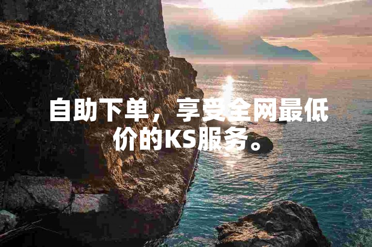 自助下单，享受全网最低价的KS服务。