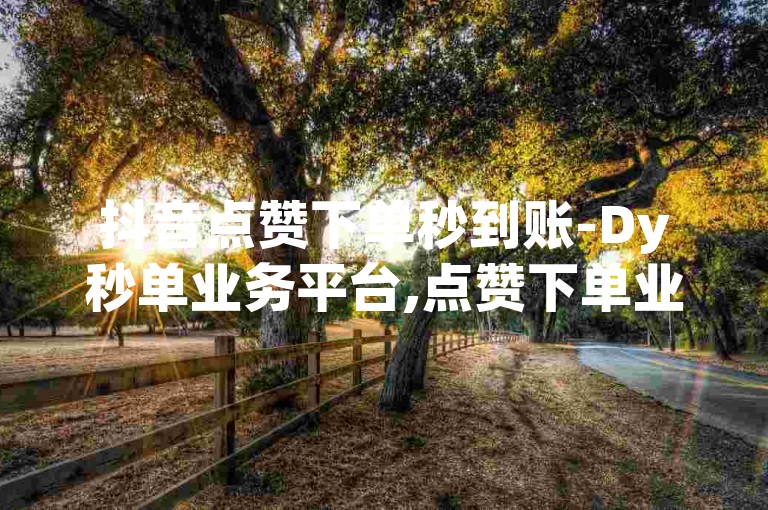 抖音点赞下单秒到账-Dy秒单业务平台,点赞下单业务