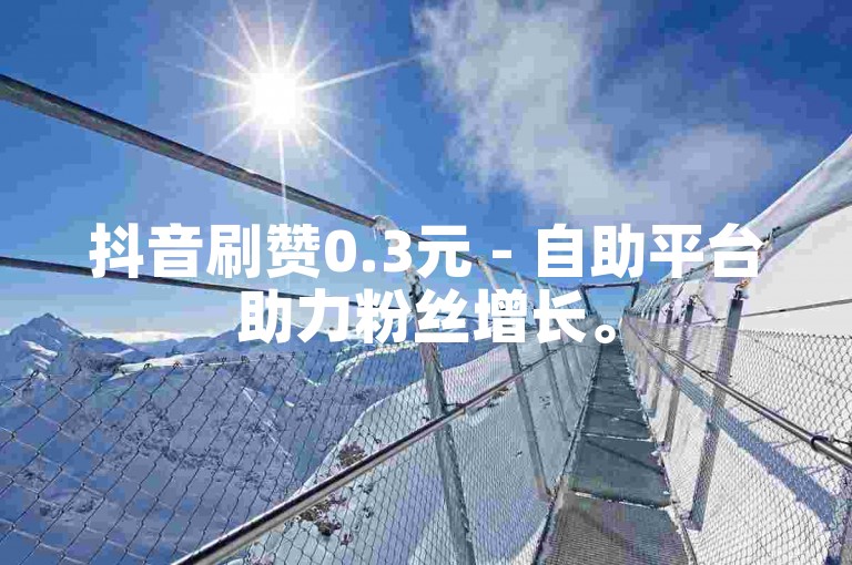 抖音刷赞0.3元 - 自助平台助力粉丝增长。