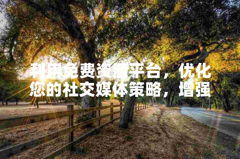 利用免费资源平台，优化您的社交媒体策略，增强在线可见度。