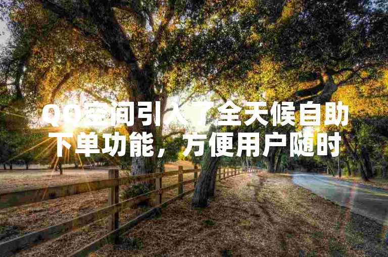 QQ空间引入了全天候自助下单功能，方便用户随时进行业务操作。
