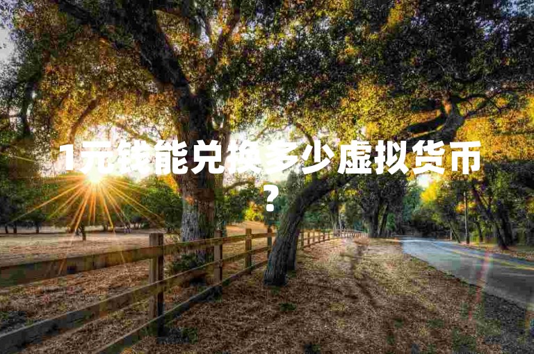 1元钱能兑换多少虚拟货币？