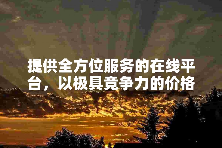 提供全方位服务的在线平台，以极具竞争力的价格满足用户需求。