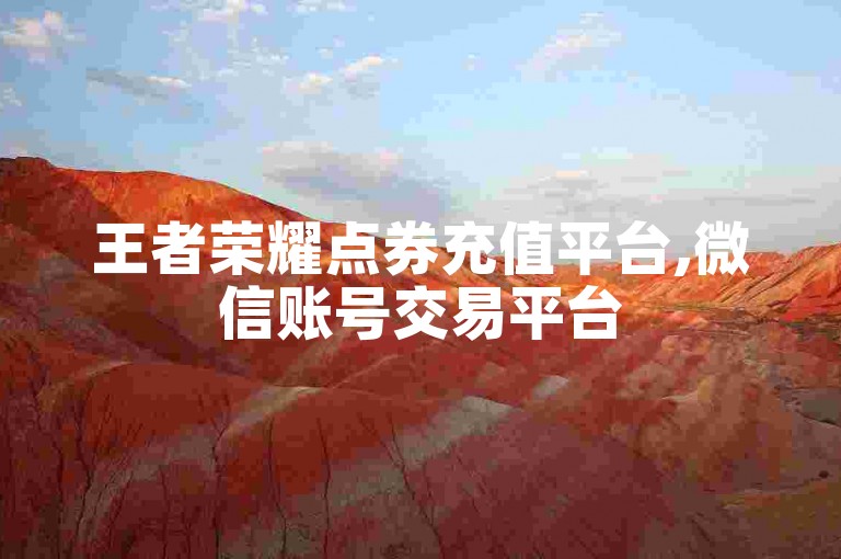 王者荣耀点券充值平台,微信账号交易平台