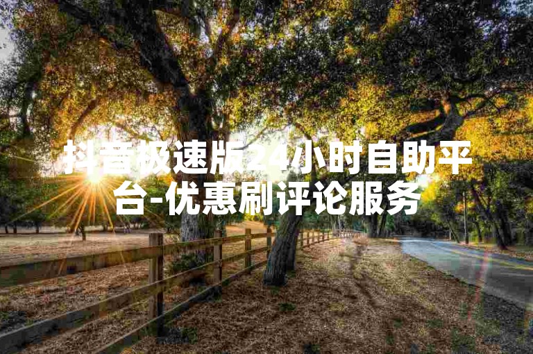 抖音极速版24小时自助平台-优惠刷评论服务