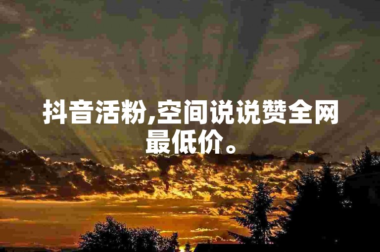 抖音活粉,空间说说赞全网最低价。