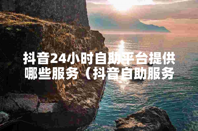 抖音24小时自助平台提供哪些服务（抖音自助服务平台全天候功能包括哪些）？