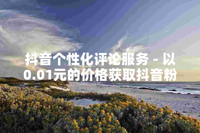 抖音个性化评论服务 - 以0.01元的价格获取抖音粉丝双击播放，探索大地马山房产活动的独特内幕。