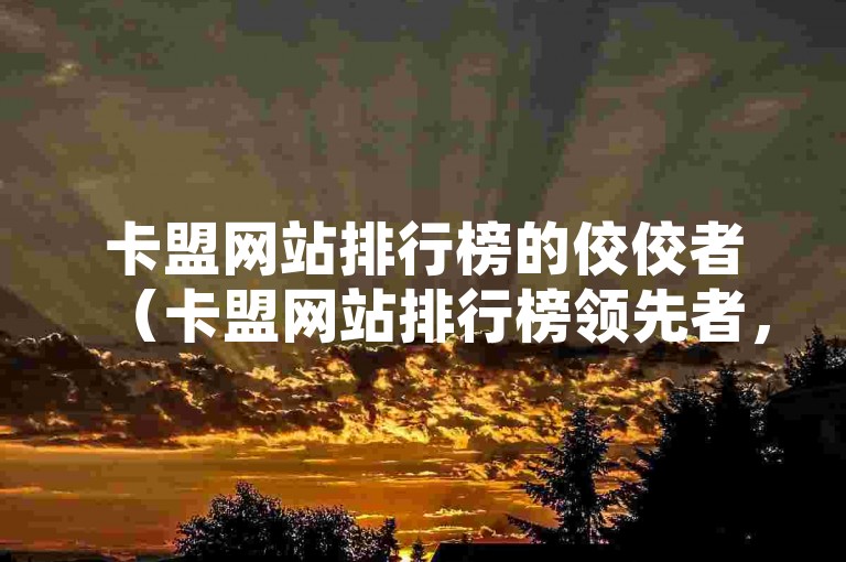 卡盟网站排行榜的佼佼者（卡盟网站排行榜领先者，值得你信赖的综合平台）