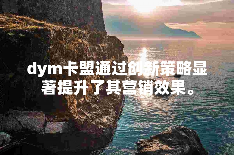 dym卡盟通过创新策略显著提升了其营销效果。