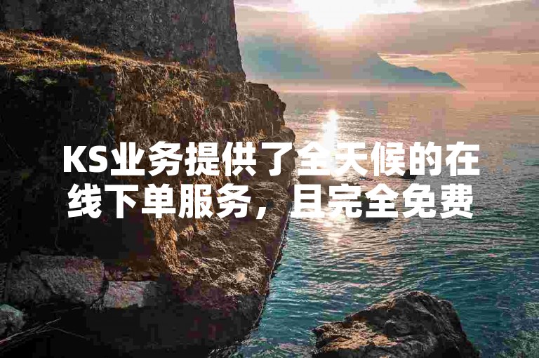 KS业务提供了全天候的在线下单服务，且完全免费，为用户带来便捷的体验。
