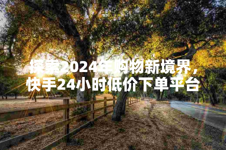 探索2024年购物新境界，快手24小时低价下单平台，让优惠触手可及！