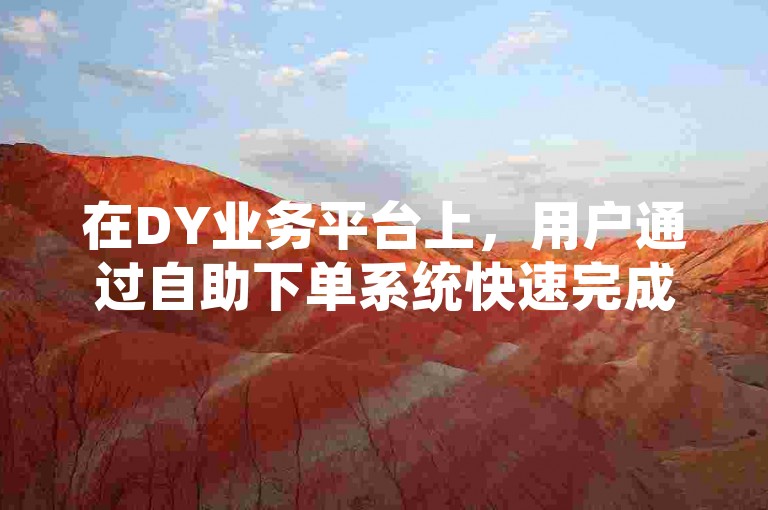 在DY业务平台上，用户通过自助下单系统快速完成真人服务预订，而Z空间则为他们提供了便捷的操作界面。
