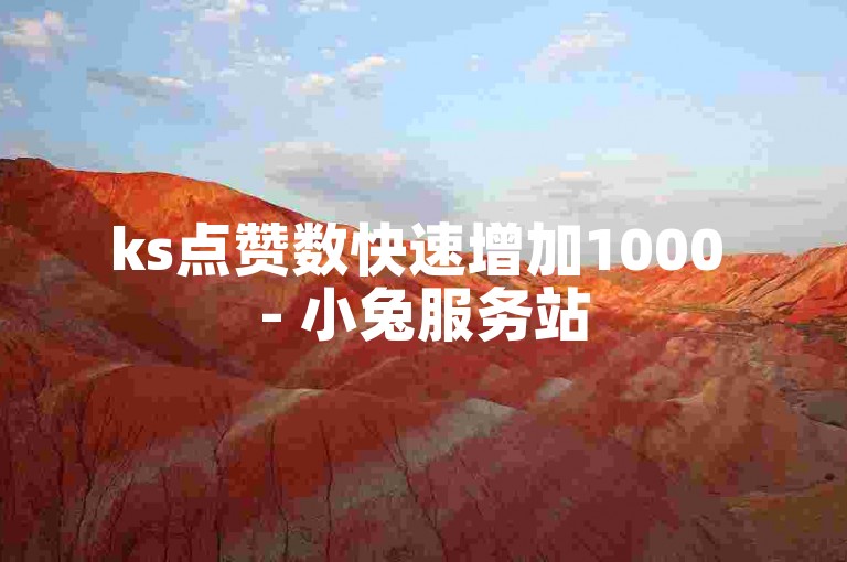 ks点赞数快速增加1000 - 小兔服务站