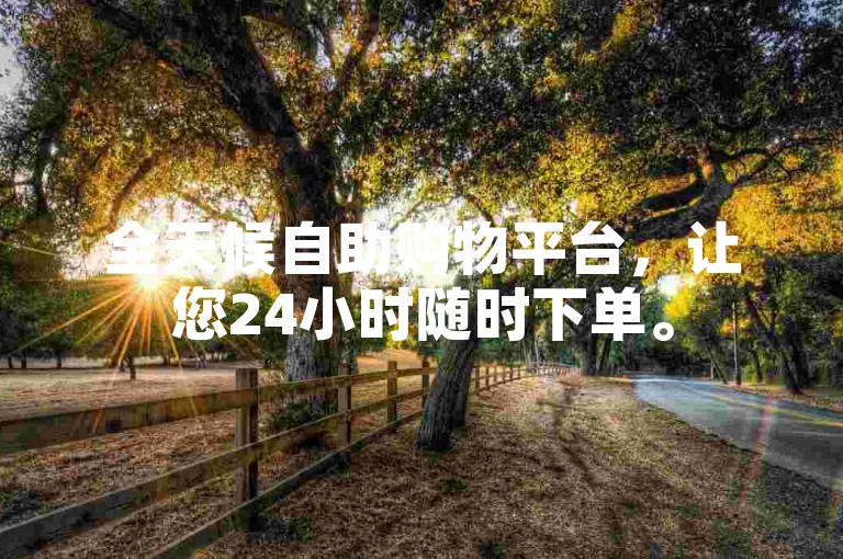 全天候自助购物平台，让您24小时随时下单。