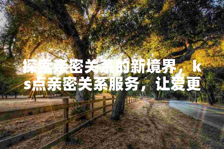 探索亲密关系的新境界，ks点亲密关系服务，让爱更紧密相连！