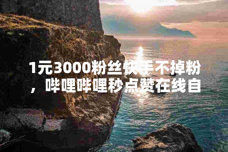 1元3000粉丝快手不掉粉，哔哩哔哩秒点赞在线自助平台 - 抖音业务低价一元一千赞 - 全网下单业务。