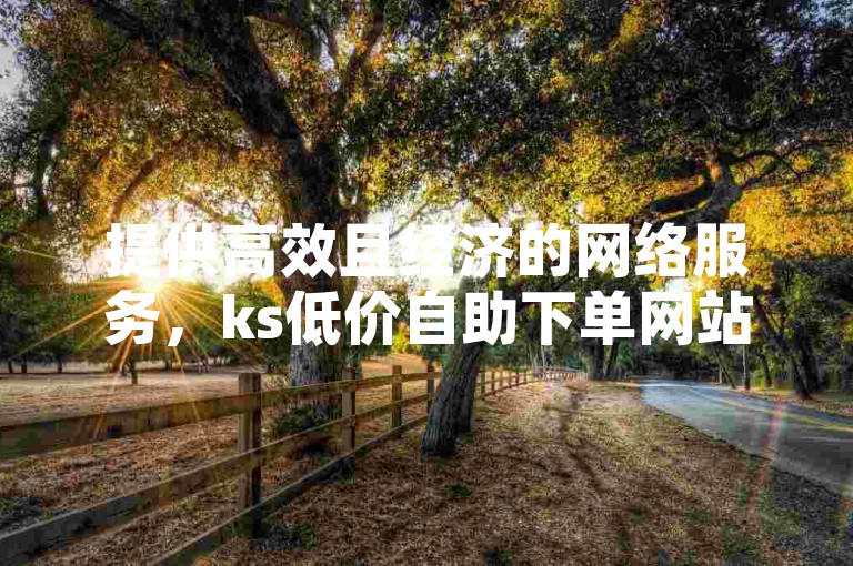 提供高效且经济的网络服务，ks低价自助下单网站是您提升QQ业务的理想选择。