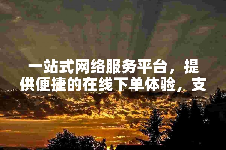 一站式网络服务平台，提供便捷的在线下单体验，支持抖音真人互动评论。