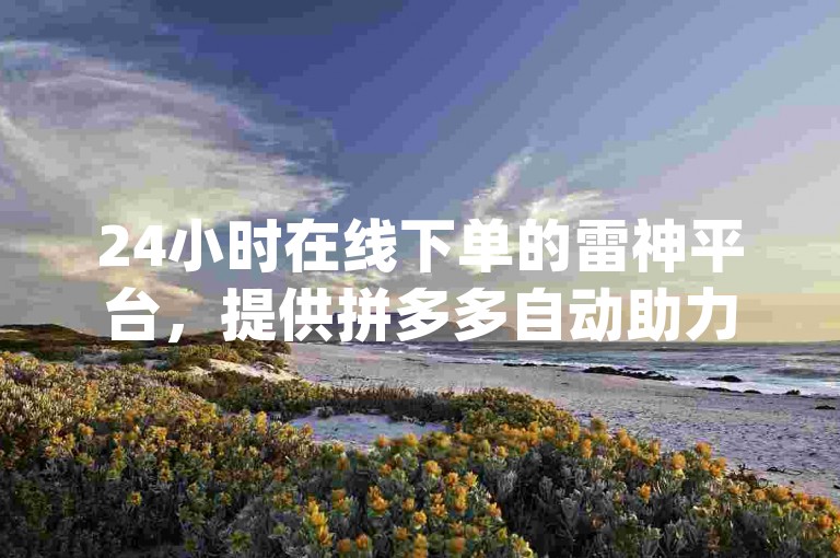 24小时在线下单的雷神平台，提供拼多多自动助力脚本和qq业务网站全网最低价服务，同时教你如何在ins上快速增加粉丝。
