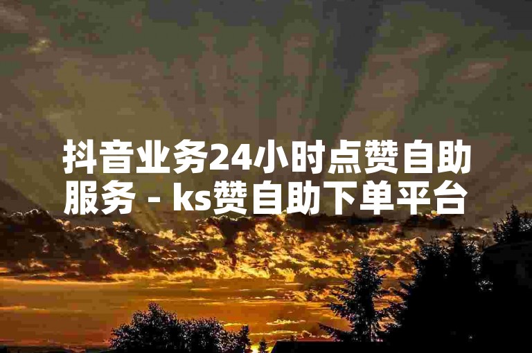 抖音业务24小时点赞自助服务 - ks赞自助下单平台网站免费雷神。