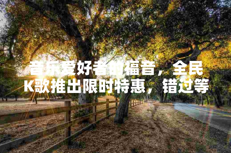 音乐爱好者的福音，全民K歌推出限时特惠，错过等一年！