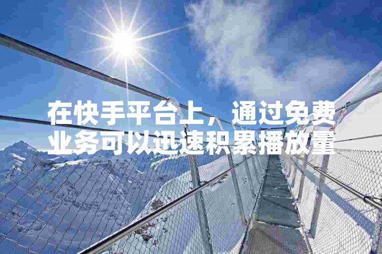 在快手平台上，通过免费业务可以迅速积累播放量，而抖音的巨量千川直播则提供了一种可能的盈利途径。