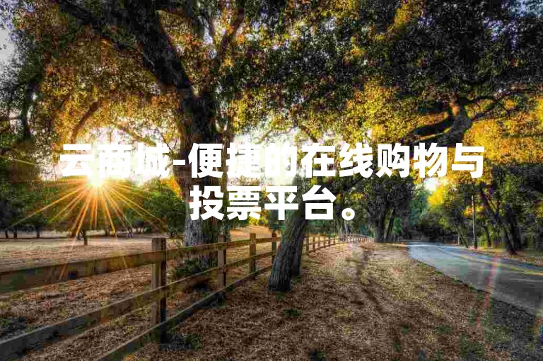 云商城-便捷的在线购物与投票平台。