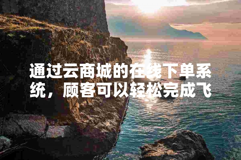通过云商城的在线下单系统，顾客可以轻松完成飞机号自助下单。