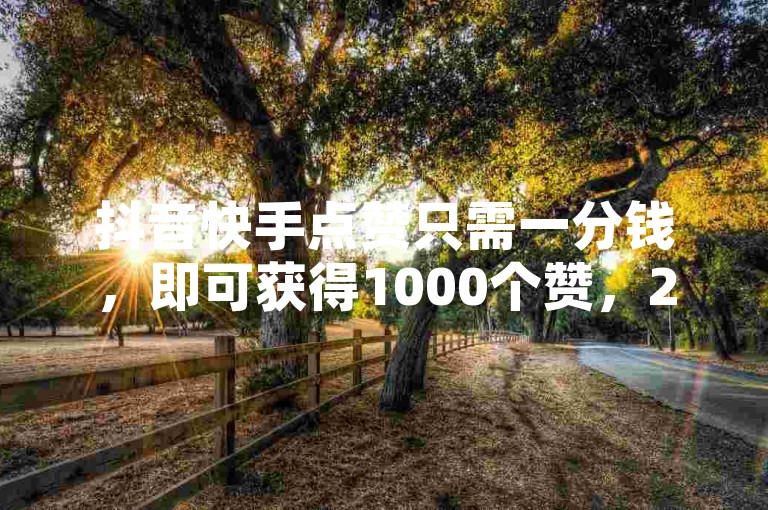 抖音快手点赞只需一分钱，即可获得1000个赞，24小时内秒速到账，让你的QQ空间点赞数量迅速增加，揭秘全网最低价的快手免费业务，助你再次战斗！