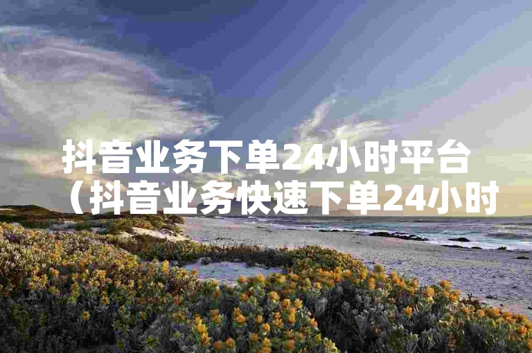 抖音业务下单24小时平台（抖音业务快速下单24小时服务平台）