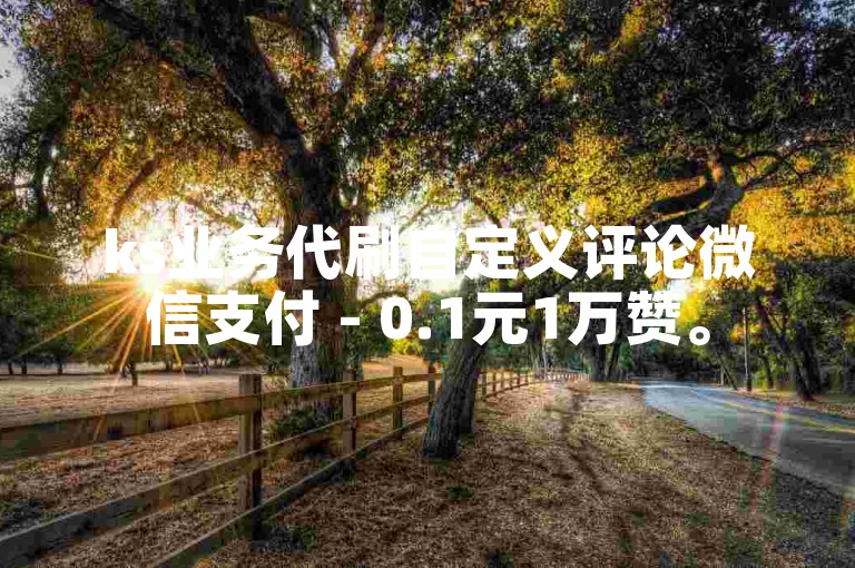 ks业务代刷自定义评论微信支付 - 0.1元1万赞。