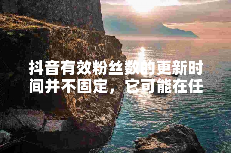 抖音有效粉丝数的更新时间并不固定，它可能在任何时候根据平台算法和用户行为进行调整。
