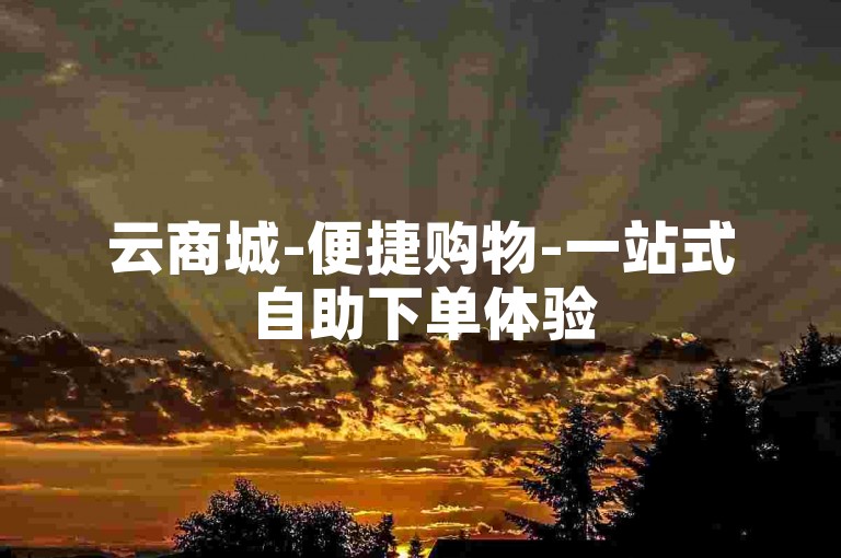 云商城-便捷购物-一站式自助下单体验
