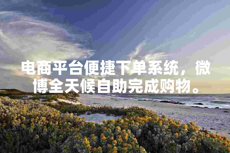 电商平台便捷下单系统，微博全天候自助完成购物。