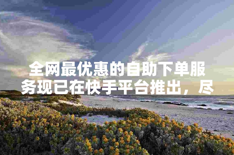 全网最优惠的自助下单服务现已在快手平台推出，尽享免费业务自助下单的便捷。