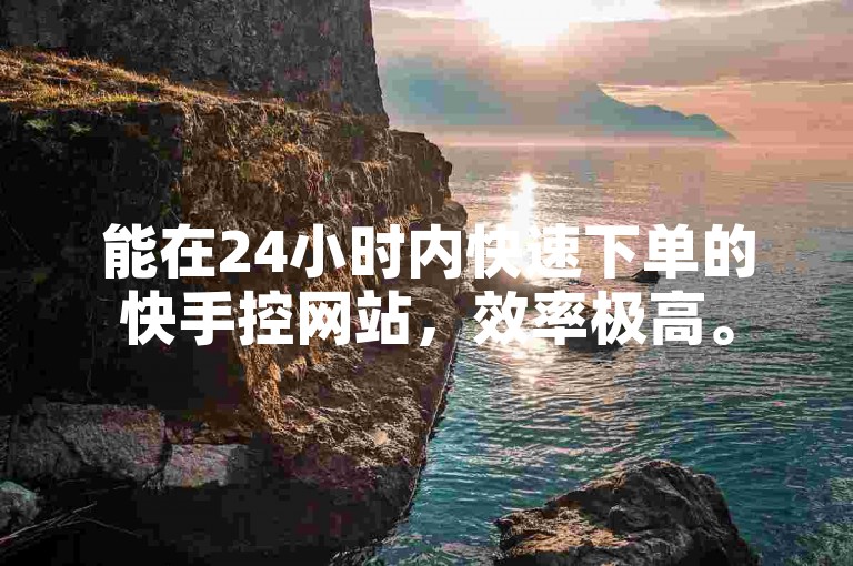 能在24小时内快速下单的快手控网站，效率极高。