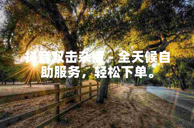 抖音双击杂点 - 全天候自助服务，轻松下单。